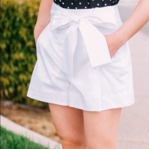 J.Crew Cotton Poplin Tie Waist Shorts